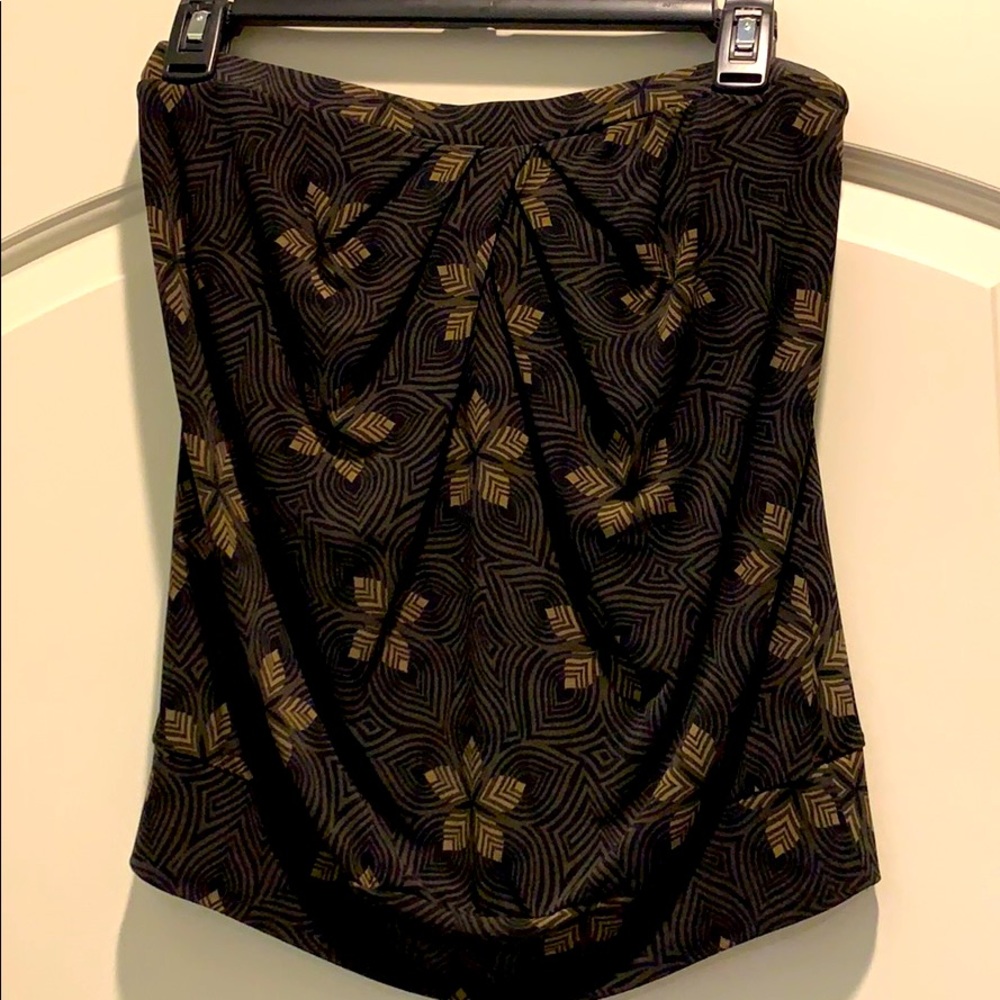 Black and brown strapless